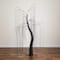 7ft. Pre-Lit Artificial Halloween Black Willow Tree with 600 Purple and Orange Dual Color LED Lights